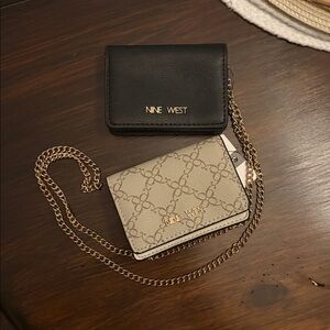 2 for 1: Nine West Beige Crossbody wallets ( 1 tan 1 black)